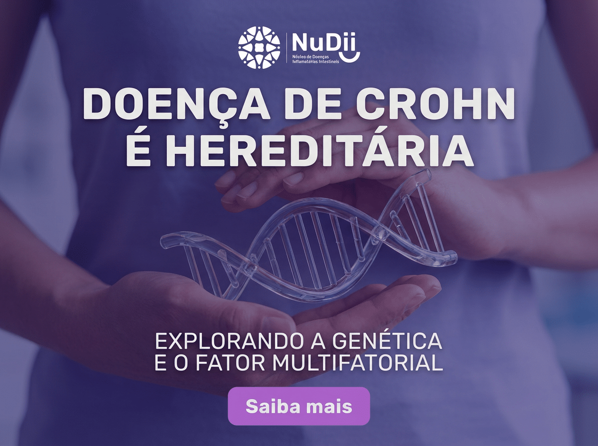 Representação da predisposição genética familiar e interação com fatores ambientais na Doença de Crohn