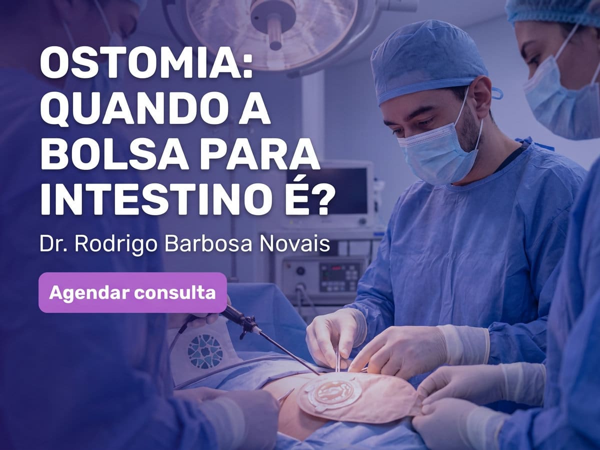 Paciente em consulta com cirurgião do aparelho digestivo — ostomia